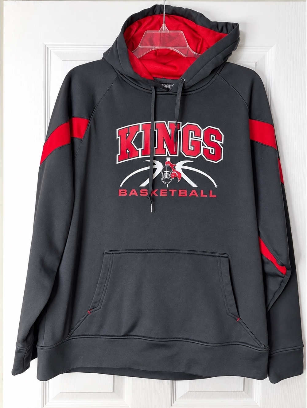 Pennant Kings Basketball Hoodie XXL Gray Red Personalized Sayles Pullover